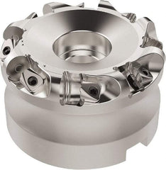 Seco - 50.32mm Cut Diam, 6mm Max Depth, 32mm Arbor Hole, 8 Inserts, RN.. 1207 Insert Style, Indexable Copy Face Mill - R220.26 Cutter Style, 9,400 Max RPM, 50mm High, Through Coolant, Series R220.26 - Americas Industrial Supply