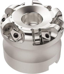 Seco - 50.32mm Cut Diam, 6mm Max Depth, 27mm Arbor Hole, 6 Inserts, RN.. 1207 Insert Style, Indexable Copy Face Mill - R220.26 Cutter Style, 10,600 Max RPM, 50mm High, Through Coolant, Series R220.26 - Americas Industrial Supply