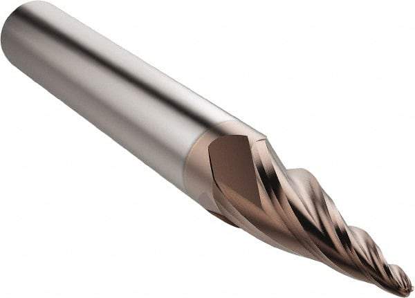 Seco - 4.89mm, 4 Flute, Single End, Solid Carbide, 2.5mm Corner Radius End Mill - 63mm OAL, 25° Helix, Right Hand Flute, 23.5mm LOC, Right Hand Cut - Americas Industrial Supply