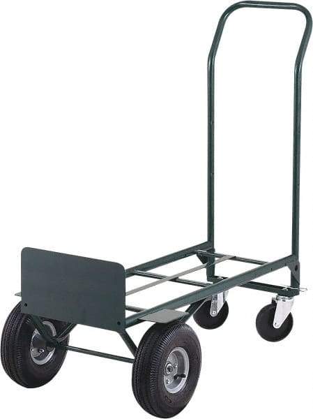 Ability One - 600 Lb Capacity 48" OAH Hand Truck - Steel Handle, Steel, Pneumatic Wheels - Americas Industrial Supply