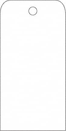 NMC - 6" High x 3" Long, Blank, English Safety & Facility Accident Prevention Tag - White Poly - Americas Industrial Supply