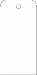 NMC - 6" High x 3" Long, Blank, English Safety & Facility Accident Prevention Tag - White Poly - Americas Industrial Supply