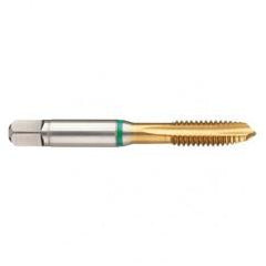 M12x1.0 6H 4-Flute Cobalt Green Ring Spiral Point Plug Tap-TiN - Americas Industrial Supply