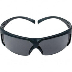 3M - Gray Lenses, Framed Safety Glasses - Anti-Fog, Gray Frame, Size Universal, Wrap Around - Americas Industrial Supply