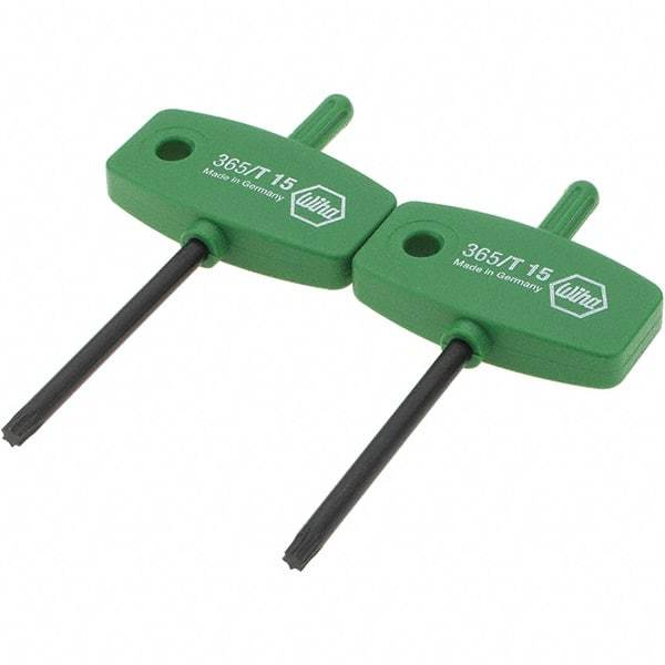 Wiha - T15 Torx Driver - 45mm Blade Length, 80mm OAL, Ergonomic Handle - Americas Industrial Supply