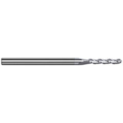 Harvey Tool - Ball End Mills; Mill Diameter (mm): 1.20 ; Mill Diameter (Inch): 3/64 ; Mill Diameter (Decimal Inch): 0.0470 ; Number of Flutes: 3 ; Length of Cut (Inch): 1/4 ; Length of Cut (Decimal Inch): 0.2500 - Exact Industrial Supply