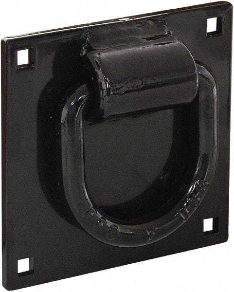 Buyers Products - Steel Bolt-On D-Ring - 4-1/2" Long, Black, For Use with Cargo Control - Americas Industrial Supply