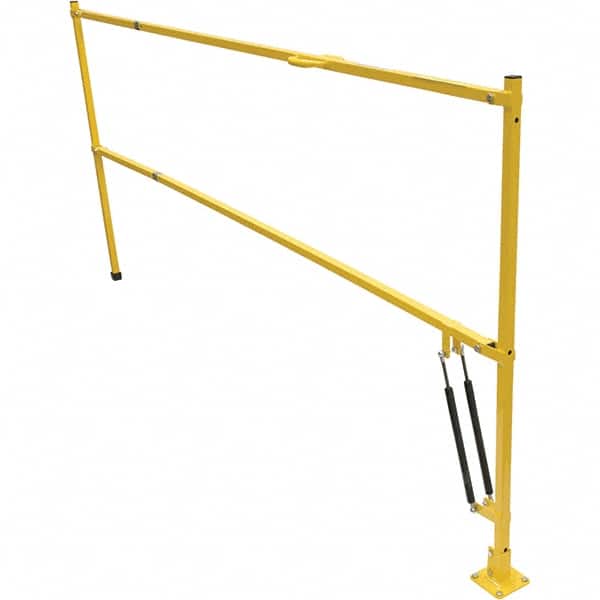 Vestil - Steel Rail Safety Gate - 4" Wide x 135" Door Height, Yellow - Americas Industrial Supply