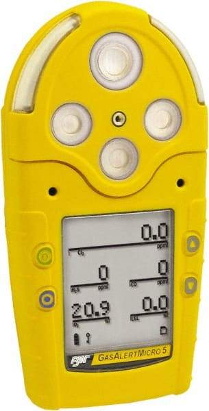 BW Technologies by Honeywell - Visual, Vibration & Audible Alarm, LCD Display, Multi-Gas Detector - Monitors Volatile Organic Compounds, LEL & Oxygen, -10 to 40°C Working Temp - Americas Industrial Supply