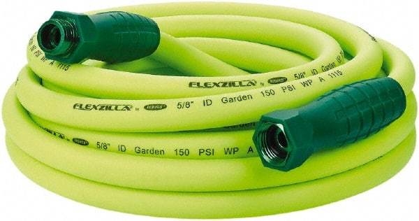 Legacy - 25' Long Garden Hose - 5/8" Diam, 3/4" GHT, Hybrid Polymer, 150 psi, All Season, Green - Americas Industrial Supply