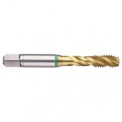 7/8-9 Dia. - 2B - 4 FL - Cobalt Bottoming Green Ring Tap FORM-E-TiN - Americas Industrial Supply
