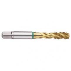 1/4-28 Dia. - 2B - 3 FL - Cobalt Bottoming Green Ring Tap FORM-E-TiN - Americas Industrial Supply