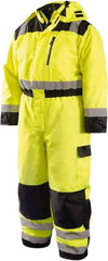 OccuNomix - Size XL, Yellow, Zipper, Cold Weather Coverall - 54" Chest, Polyester, 7 Pockets, Waterproof - Americas Industrial Supply