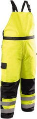 OccuNomix - Size 4XL, Yellow, Snap Front, Cold Weather Bib Overall - Polyester, 7 Pockets, Elastic Waistband - Americas Industrial Supply