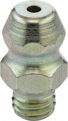 Umeta - Straight Head Angle, M6x1.0 UNF-2A Steel Standard Grease Fitting - 1/2" Overall Height - Americas Industrial Supply