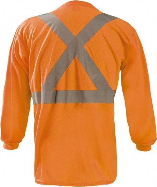 OccuNomix - Size XL, Hi-Viz Orange, High Visibility, Long Sleeve T-Pocket, - 48" Chest, 1 Pocket, Polyester - Americas Industrial Supply