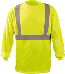 OccuNomix - Size XL, Hi-Viz Yellow, High Visibility, Long Sleeve T-Pocket, - 48" Chest, 1 Pocket, Polyester - Americas Industrial Supply