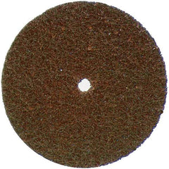 Merit Abrasives - 4-1/2" Coarse Grade Aluminum Oxide Deburring Disc - 7/8" Center Hole, Hook & Loop Connection, Brown, 11,000 Max RPM - Americas Industrial Supply