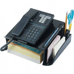 UNIVERSAL - Black Desktop Telephone Stand - Plastic - Americas Industrial Supply