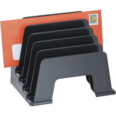 UNIVERSAL - Black Inclined File Sorter - Plastic - Americas Industrial Supply