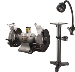 Jet - 12" Wheel Diam x 1" Wheel Width, 2 hp Grinder - 1-1/4" Arbor Hole Diam, 1 Phase, 1,720 Max RPM, 230 Volts - Americas Industrial Supply