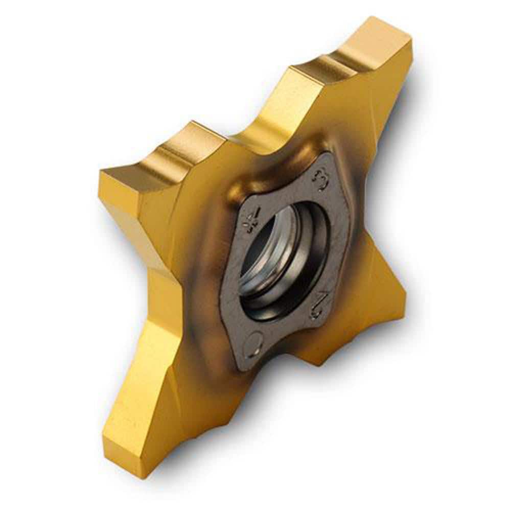 Grooving Insert: TQSS TT9080, Solid Carbide TiAlN & TiN Finish, Neutral, 0.094″ Cutting Width, Series TQS27
