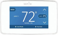 White-Rodgers - 50 to 99°F, 4 Heat, 2 Cool, Touch Screen Programmable Wi-Fi Universal Thermostat - 20 to 30 Volts, 1-1/4" Inside Depth x 1.77" Inside Height x 5-1/4" Inside Width, Horizontal Mount - Americas Industrial Supply