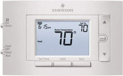 White-Rodgers - 50 to 99°F, 2 Heat, 1 Cool, Digital Programmable Multi-Stage Thermostat - 20 to 30 Volts, 1.77" Inside Depth x 1.77" Inside Height x 5-1/4" Inside Width, Horizontal Mount - Americas Industrial Supply