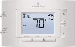 White-Rodgers - 50 to 99°F, 1 Heat, 1 Cool, Digital Programmable Thermostat - 20 to 30 Volts, 1.77" Inside Depth x 1.77" Inside Height x 5-1/4" Inside Width, Horizontal Mount - Americas Industrial Supply