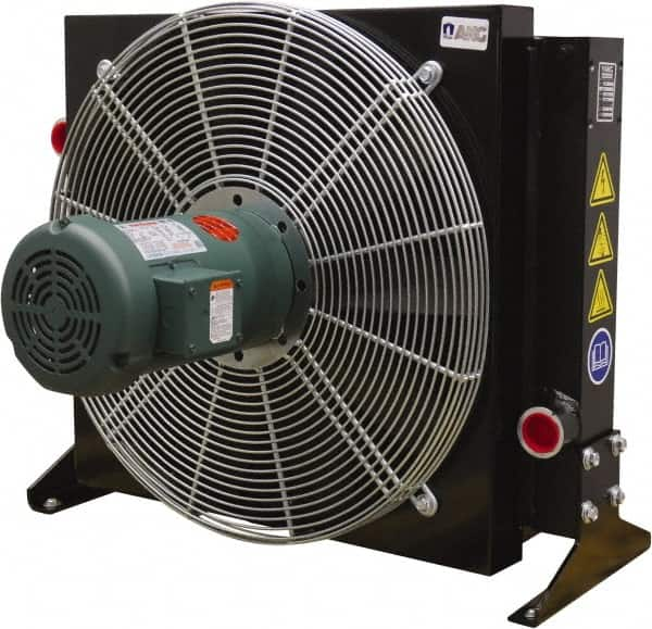 AKG Thermal Systems - SAE #20, 1 Fan Mount, Liquid-To-Air Aluminum Brazed Process Equipment Heat Exchanger - Oil Cooler, Ethylene Glycol/Water Mixture Cooler, 25.89" High x 30.31" Wide x 19.5" Deep, 250°F Max - Americas Industrial Supply