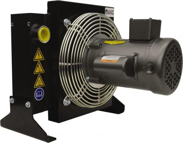 AKG Thermal Systems - SAE #20, 1 Fan Mount, Liquid-To-Air Aluminum Brazed Process Equipment Heat Exchanger - Oil Cooler, Ethylene Glycol/Water Mixture Cooler, 19.6" High x 21.65" Wide x 15.5" Deep, 250°F Max - Americas Industrial Supply