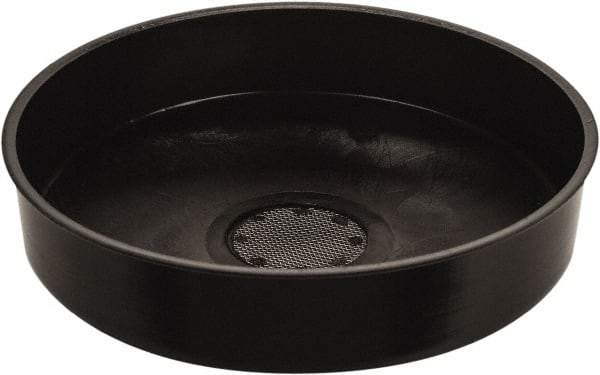 Funnel King - 4-3/8" High x 11-3/4" Diam, Polypropylene, Drum Funnel with Screen - 55 Gal Drum/Pail Capacity - Americas Industrial Supply