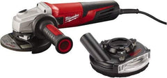 Milwaukee Tool - 5" Wheel Diam, 11,000 RPM, Corded Angle & Disc Grinder - 5/8-11 Spindle, 120 Volts, 13 Amps - Americas Industrial Supply