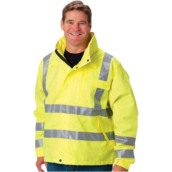 PIP - Size XL, High Visibility Yellow, Waterproof Jacket - Americas Industrial Supply