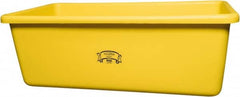 Remco - 70 Gal Yellow Rectangular Polyethylene Tub - 17" High x 26-1/2" Diam - Americas Industrial Supply