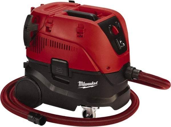 Milwaukee Tool - 8 Gal Plastic Tank, Electric Powered Wet/Dry Vacuum - 1.96 Peak hp, 120 Volt, 21 Amps, 13' Hose Fitting - Americas Industrial Supply