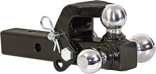 Buyers Products - 6,000, 7,500 & 10,000 Lb Capacity, 7-1/2" Long, 2" Shank, Triball Hitch Drawbar with Pintle Hook - Vehicle Class 3 & 4, 5/8" Ball Hole Diam, 1-7/8, 2 & 2-5/16" Ball Diam - Americas Industrial Supply