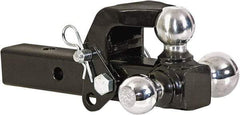 Buyers Products - 6,000, 7,500 & 10,000 Lb Capacity, 7-1/2" Long, 2" Shank, Triball Hitch Drawbar with Pintle Hook - Vehicle Class 3 & 4, 5/8" Ball Hole Diam, 1-7/8, 2 & 2-5/16" Ball Diam - Americas Industrial Supply