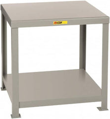 Little Giant - 30 Wide x 16" Deep x 36" High, 7 Gauge Steel Heavy-Duty Machine Table - Fixed Legs, Gray - Americas Industrial Supply