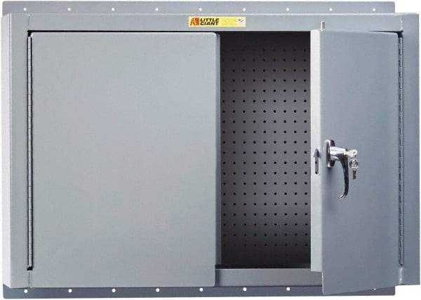 Little Giant - Wall Storage Cabinet - Steel, 36" Wide x 10" Deep x 24" High, Gray - Americas Industrial Supply