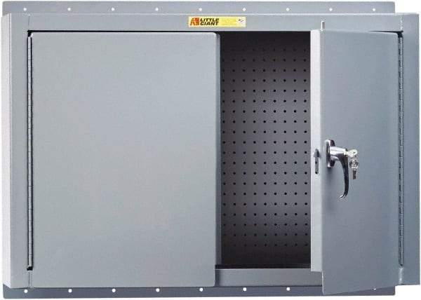Little Giant - Wall Storage Cabinet - Steel, 48" Wide x 10" Deep x 24" High, Gray - Americas Industrial Supply