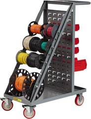 Little Giant - 600 Lb Capacity, 18" Wide x 32" Long x 46-1/4" High Wire Spool Cart - 1 Shelf, Steel, Polyurethane Casters - Americas Industrial Supply