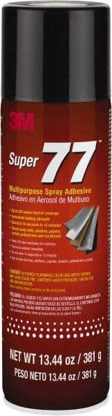 3M - 13.44 oz Aerosol Clear Spray Adhesive - High Tack, 150°F Heat Resistance - Americas Industrial Supply