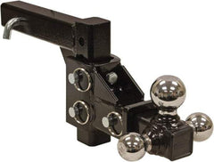 Buyers Products - 6,000, 7,500 & 10,000 Lb Capacity, 10" Long, 2" Shank, Adjustable Triball Hitch Drawbar - Vehicle Class 3 & 4, 5/8" Ball Hole Diam, 1-7/8, 2 & 2-5/16" Ball Diam - Americas Industrial Supply