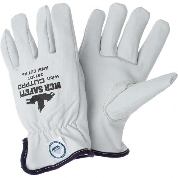 MCR Safety - Size XL, ANSI Cut Lvl A4, Puncture Lvl 3, Goatskin Leather Cut Resistant Gloves - Americas Industrial Supply