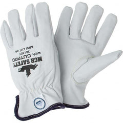 MCR Safety - Size XL, ANSI Cut Lvl A4, Puncture Lvl 3, Goatskin Leather Cut Resistant Gloves - Americas Industrial Supply