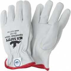 MCR Safety - Size 2XL, ANSI Cut Lvl A4, Puncture Lvl 3, Goatskin Leather Cut Resistant Gloves - Americas Industrial Supply