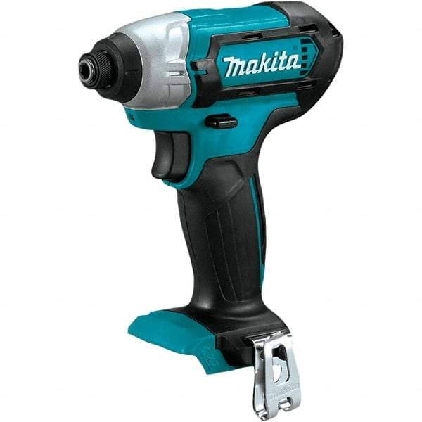 Makita - 12 Volt, 1/4" Drive, 80 Ft/Lb Torque, Cordless Impact Driver - Pistol Grip Handle, 2600 RPM, Lithium-Ion, Bare Tool - Americas Industrial Supply