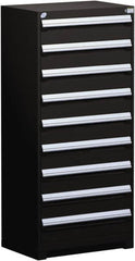 Rousseau Metal - 9 Drawer, Modular Storage Cabinet - Steel, 36" Wide x 24" Deep x 60" High, Black - Americas Industrial Supply