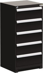 Rousseau Metal - 5 Drawer, Modular Storage Cabinet - Steel, 30" Wide x 27" Deep x 46" High, Black - Americas Industrial Supply